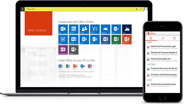 Office 365 Interface